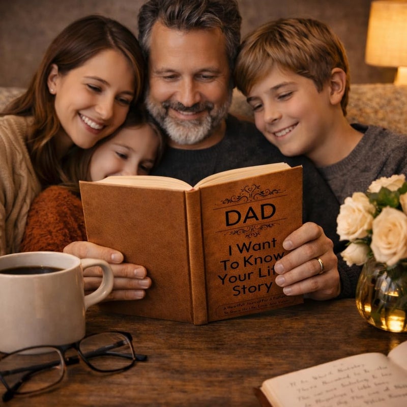 XKFCFC Dad, I Want to Know Your Life Story: A Guided Keepsake Journal for Father (Hardcover) - Thoughtful Birthday Gift from Daughter & Son, Perfect for Father's Day, Christmas or Thanksgiving - Image 5